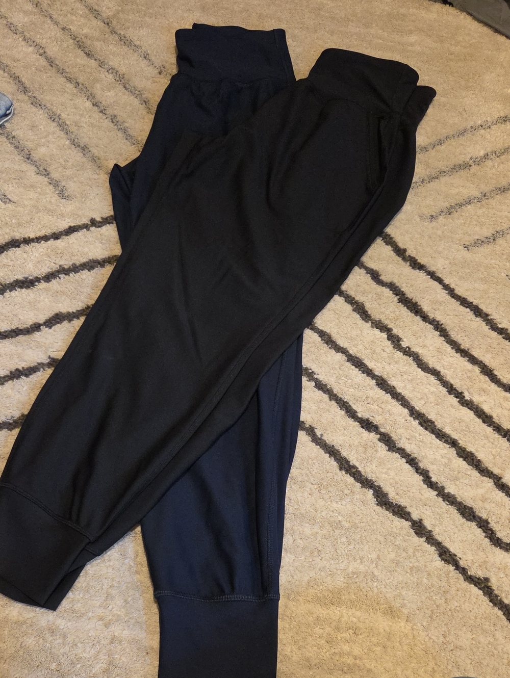 Old Navy Black & Navy Jogger Track Pants